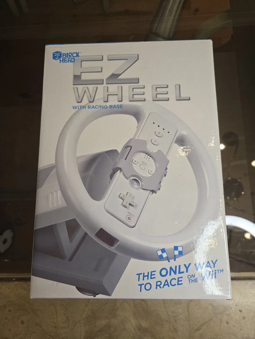 EZ Wheel Racing Wheel And Base for Wii - White